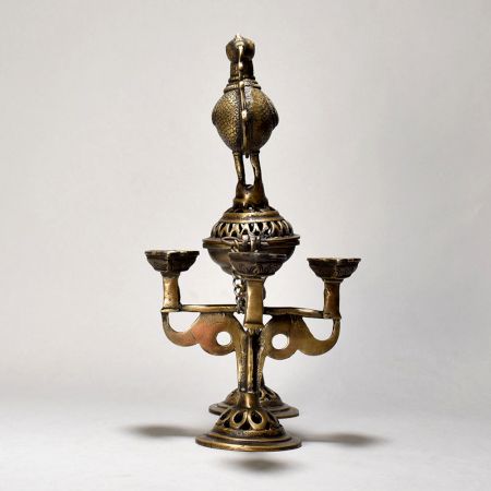 Big Arti Lamp With Having Peacock Of Brass Material