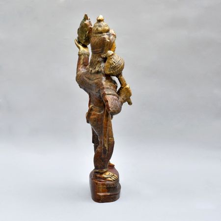 Lord Hanuman In Standing Pose Of Brass Material