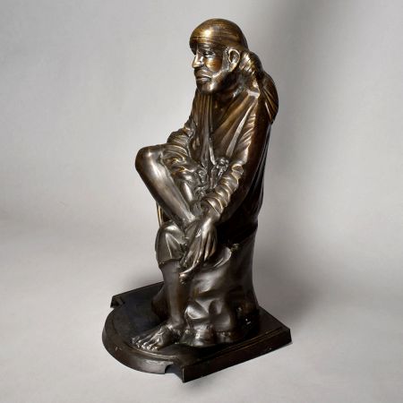 Sitting Figure Of Sai Ram In Brass Material
