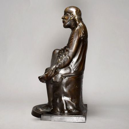 Sitting Figure Of Sai Ram In Brass Material