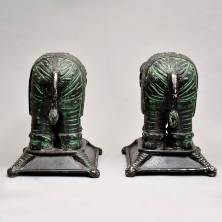 Pair Of Beautiful Elephant Of Metal Material