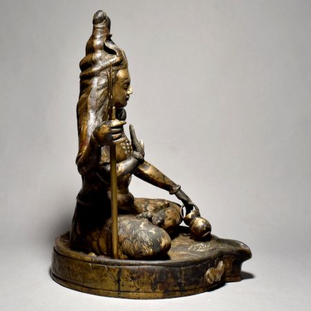 Sitting Lord Shiva On Yoni Stand In Himalayan Art