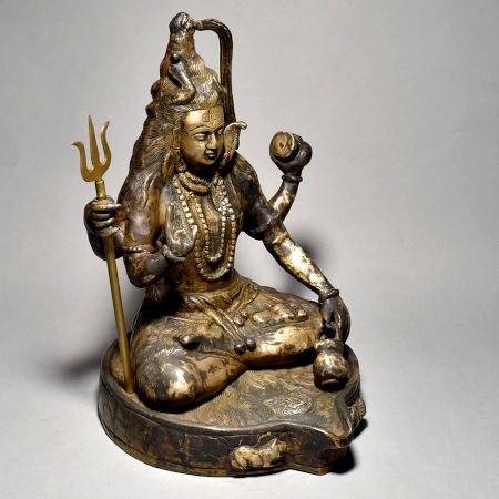 Sitting Lord Shiva On Yoni Stand In Himalayan Art
