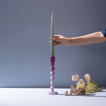 Ombre Prism Aluminum Candle Stands