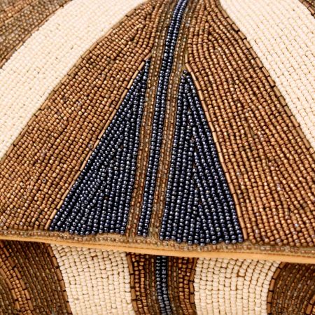 Sahara Mirage Beaded Foldover Clutch with Luxe Chain Strap