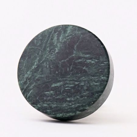 Round Dark Green Stone Drawer Knob