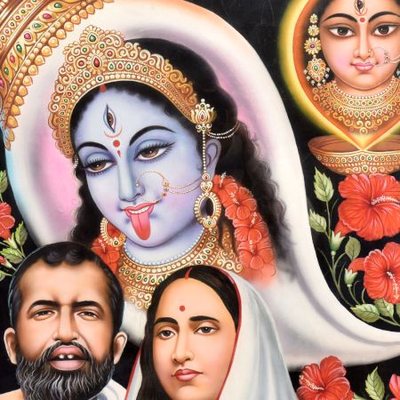 Painting Calendar Art Of Kali and Guru From Bengali Art