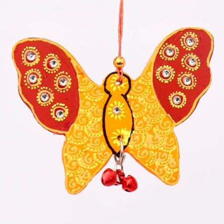 Handmade Wooden Butterfly Wall Hanging - Yellow-Red, Orange-Blue, Pink-Purple, Green-Blue