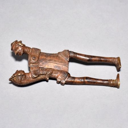 Brass Nut Cutter with Long Handles and Human Figure