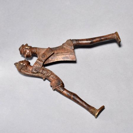 Brass Nut Cutter with Long Handles and Human Figure