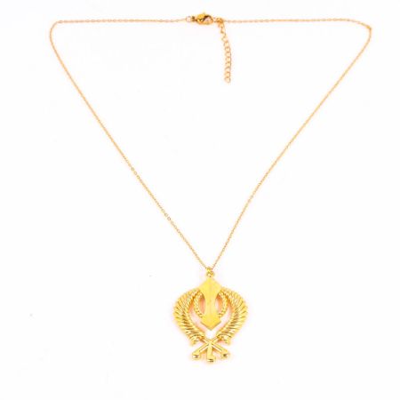 Silver Khanda Sikhism Symbol Necklace Perfect for Daughter Wedding or Graduation Gifts