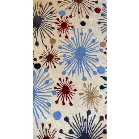 Living Room Wool Starburst Rug