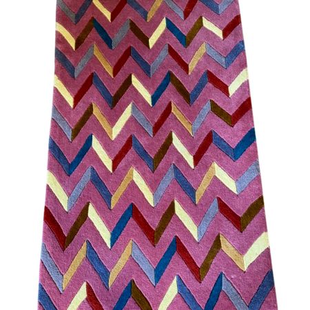 Pink Multicolor Chevron Carpet