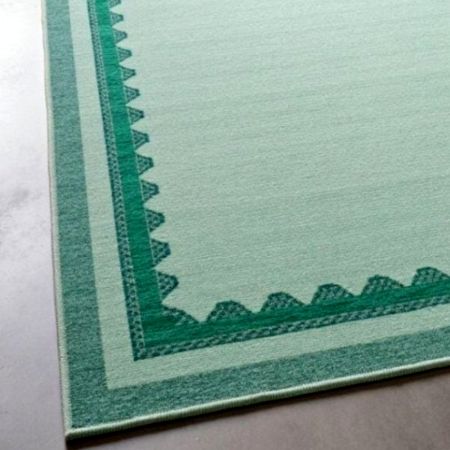 Ivory Geometric Living Room Rug