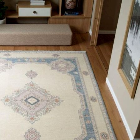 Handknotted Oushak Rug A Light