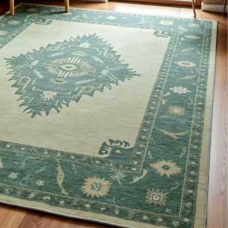 Handknotted Oushak Rug A Cream