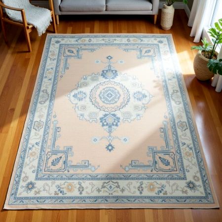 Handknotted Oushak in Wool Rug