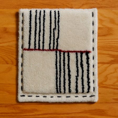 New Handmade Solid White Color Rug