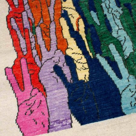 Vintage Oversize Hand Knotted Turkish Rug