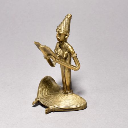 Tribal Woman Reading Figurine