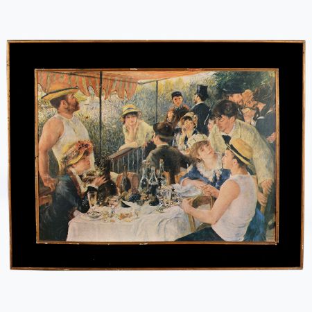 Vintage Print on Hardboard of Social Gathering Scene
