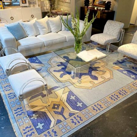 Zara Blue Turkish Handmade Rug