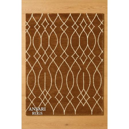 Moroccon Design Dark Goldwhite Rug