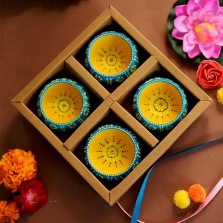 Handcrafted Washable Terracotta Dekchi Diya T-Light Holder