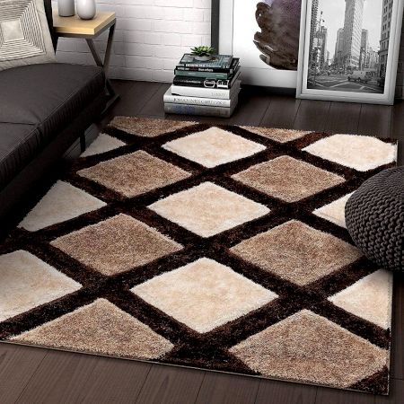 Modern Grey Plush Bedroom Mat