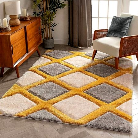 Refined Ivory Shaggy Bedroom Mat
