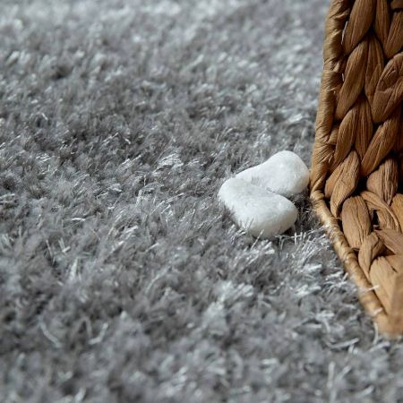 Modern Silver Geometric Rug