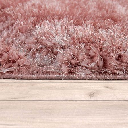 Modern Pink Geometric Dining Rug