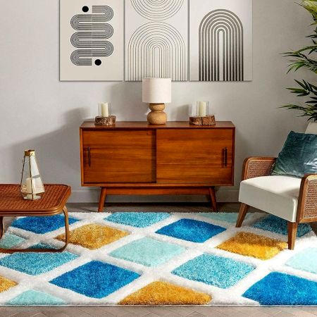 Textured Handwoven Living Rug