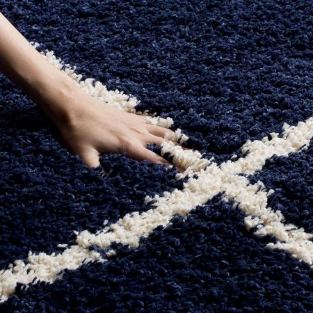 Modern Handknotted Shaggy Home Rug