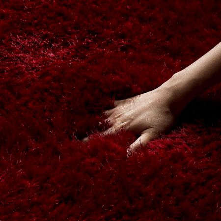 Artisan Red Shaggy Bedroom Carpet