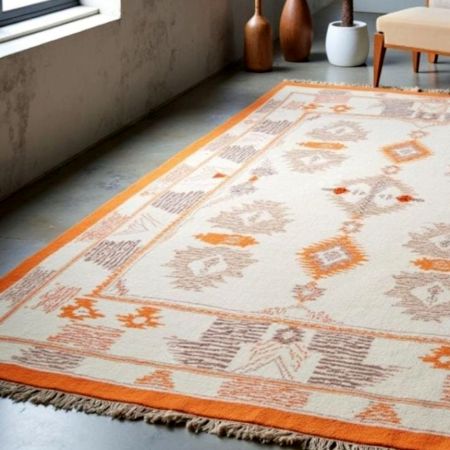 Handknotted Wool Area Rug Bold