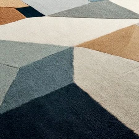 Handtufted Geometric Patchwork Rug