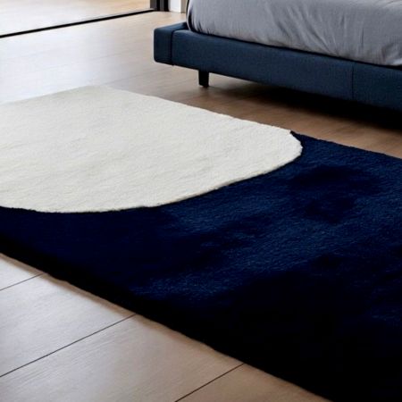 Handtufted Navy Minimalist Rug