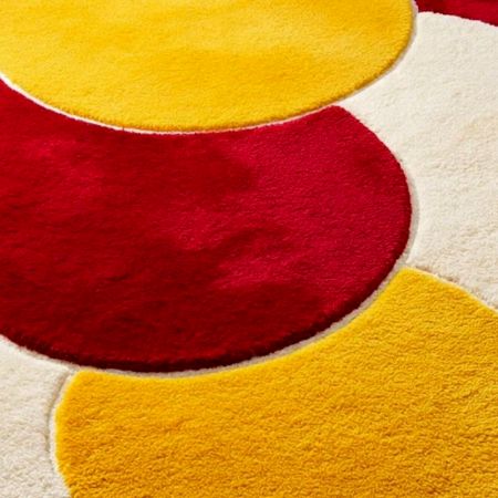 Handtufted Sunset Trio Circle Rug