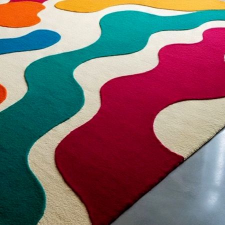 Handtufted Playful Waves Color Rug