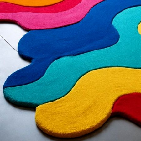 Handtufted Rainbow Ripple Layer Rug