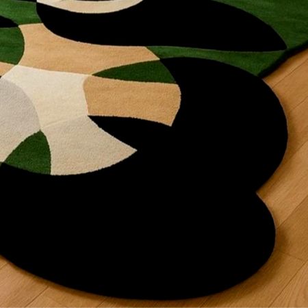 Handtufted Green Lily Pad Rug