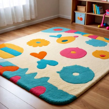 Handtufted Playful Floral Candy Rug