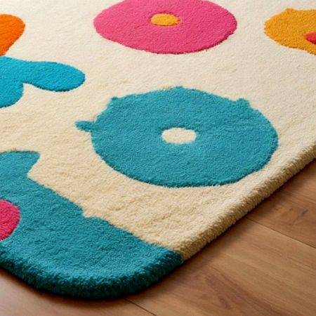 Handtufted Playful Floral Candy Rug