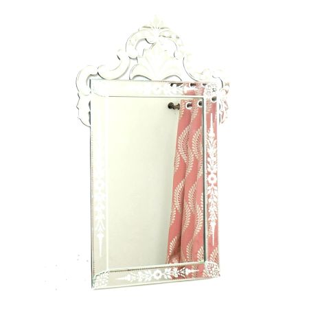 Floral Crest Panel Mirror