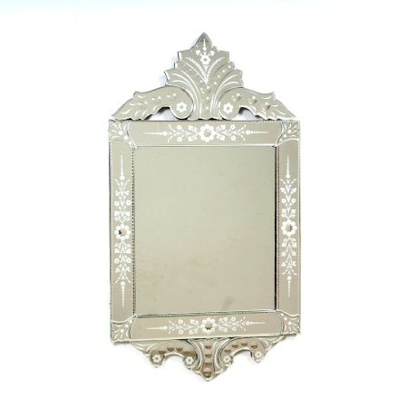 Floral Crest Frame Mirror