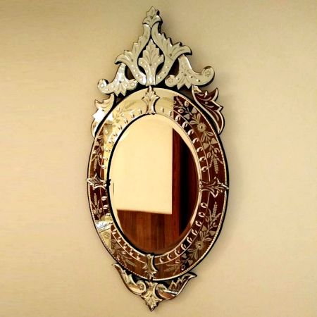 Royal Crest Round Mirror