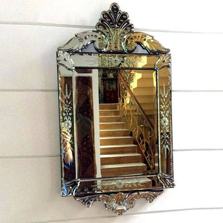 Vintage Ornate Square Mirror