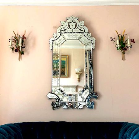 Vintage Crest Venetian Mirror