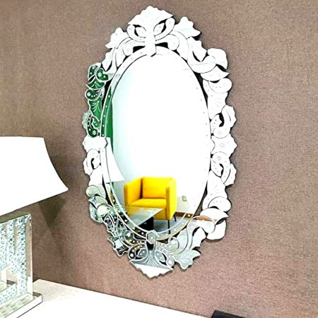 Leafy Oval Glow Mirror